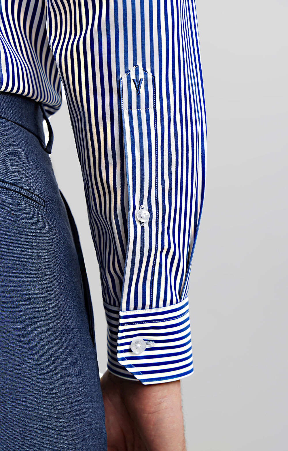 Koszula slim w paski - 6