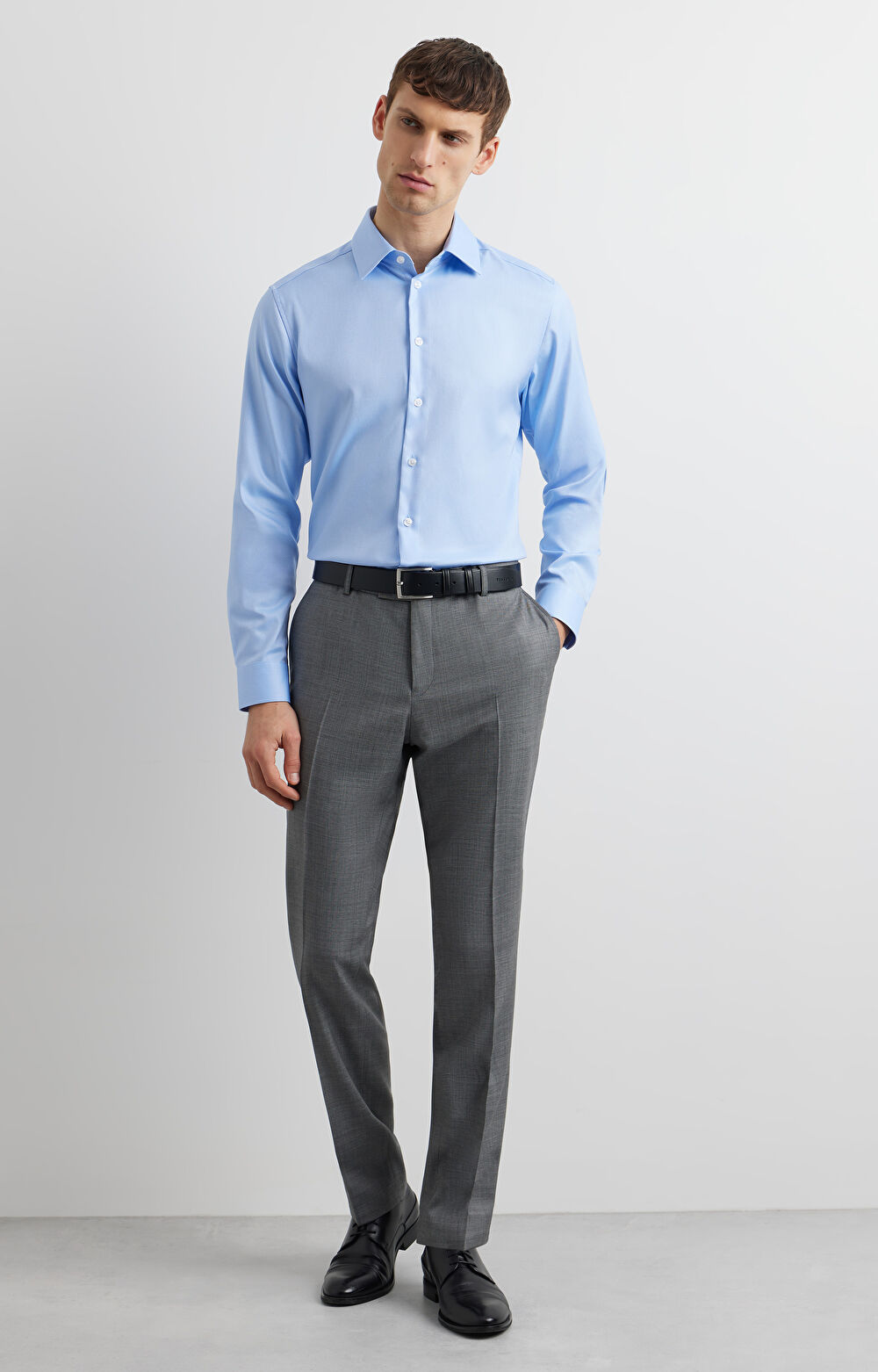 Koszula slim o twillowym splocie - 5