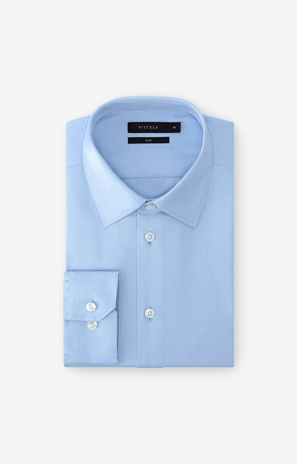 Koszula slim o twillowym splocie - 2