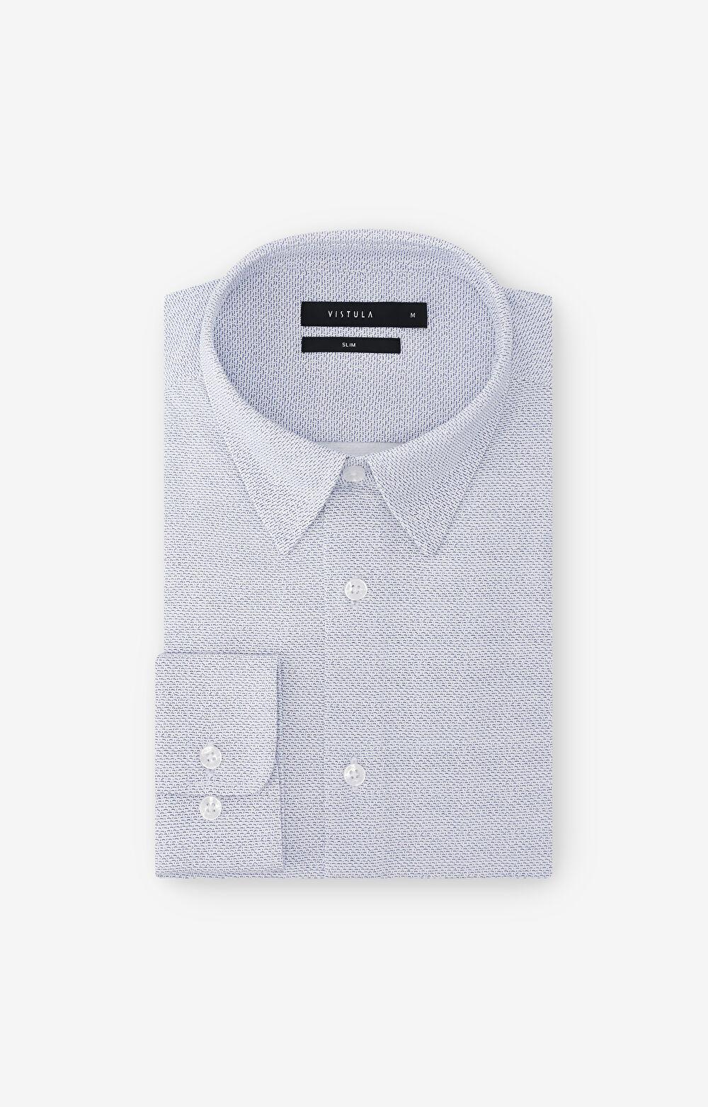 Dzianinowa koszula slim w mikrowzór - 2