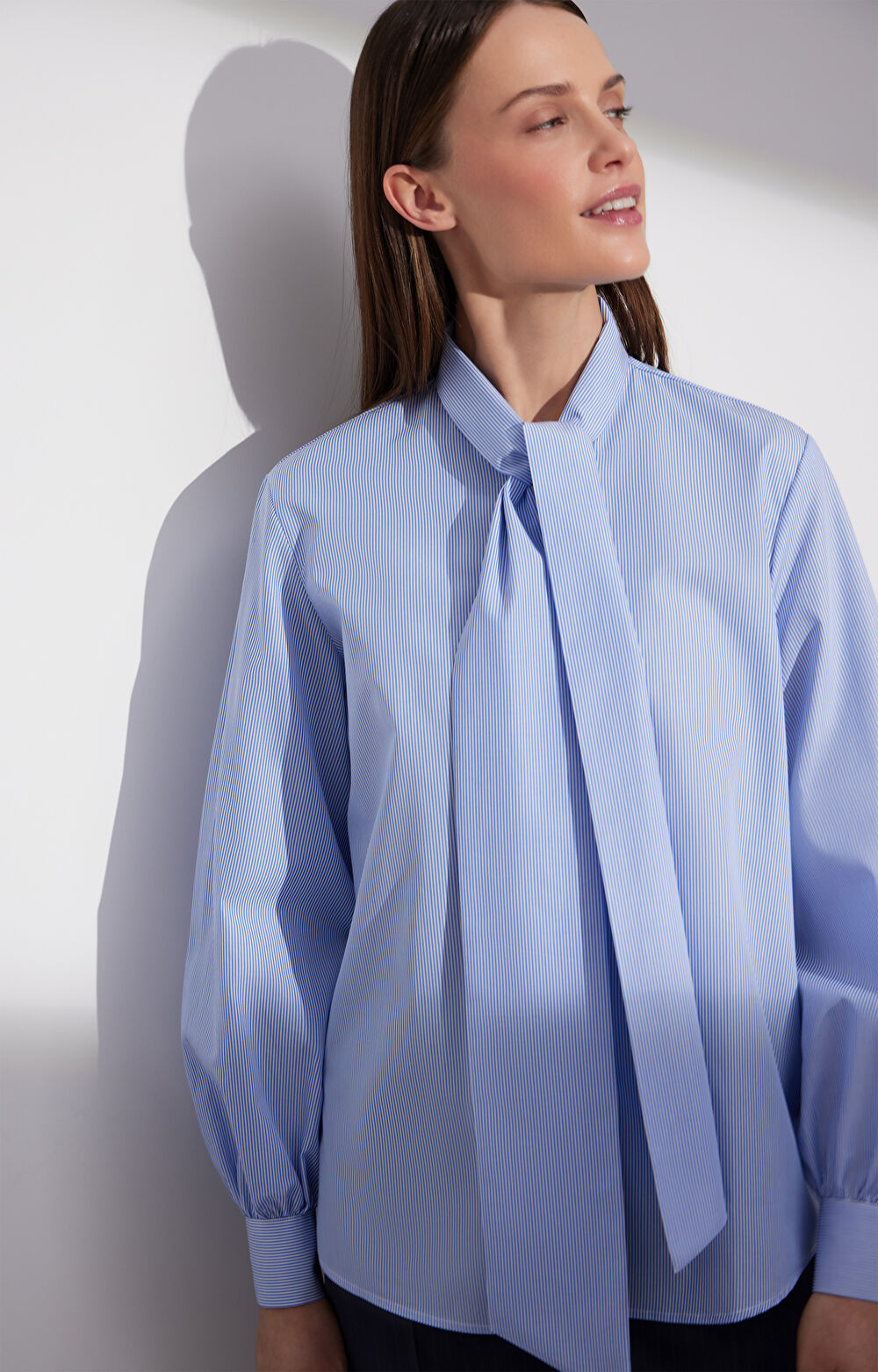 Koszula slim z wiązaniem - 8