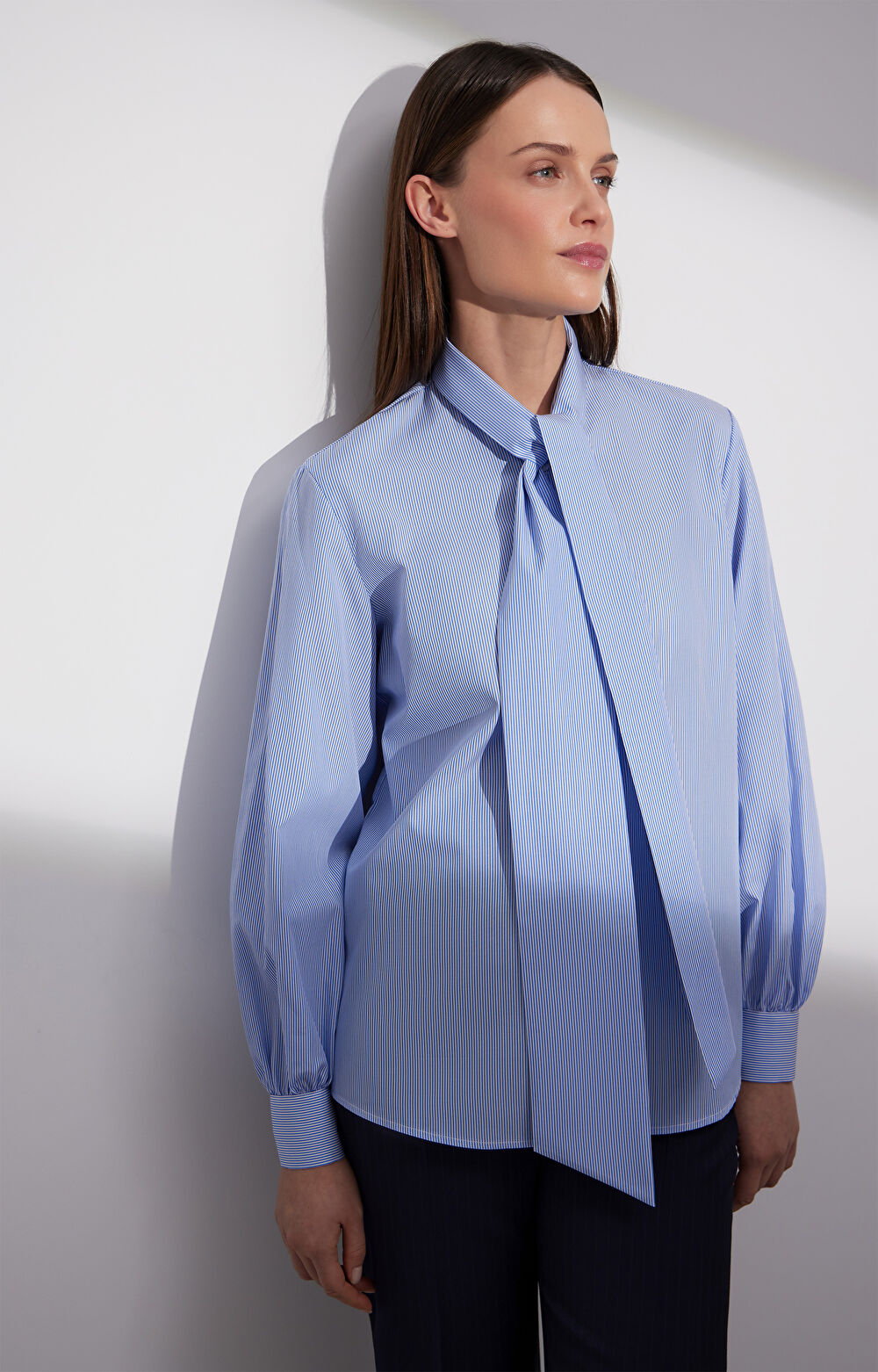 Koszula slim z wiązaniem - 9