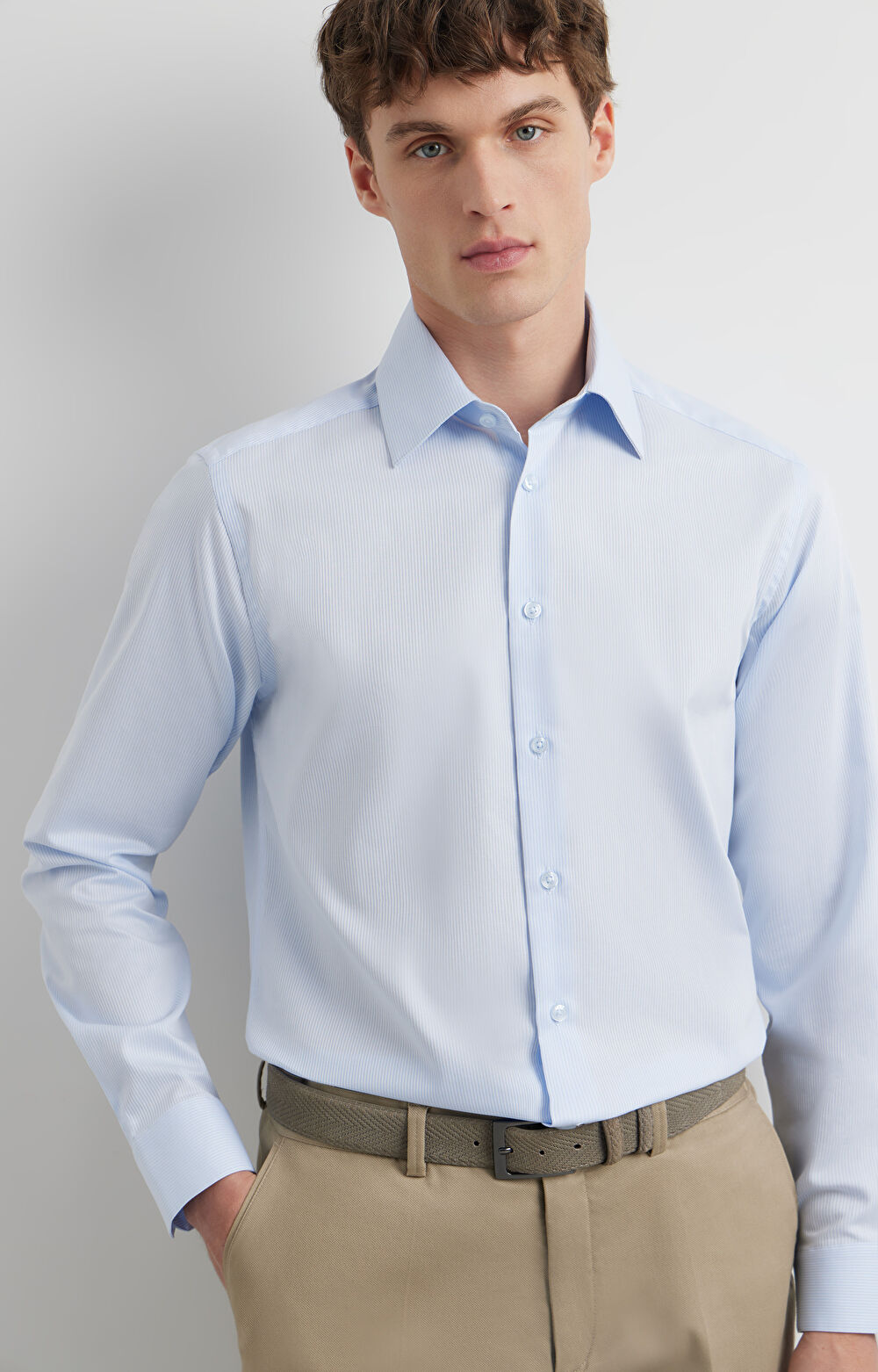 Koszula slim w prążek - 9
