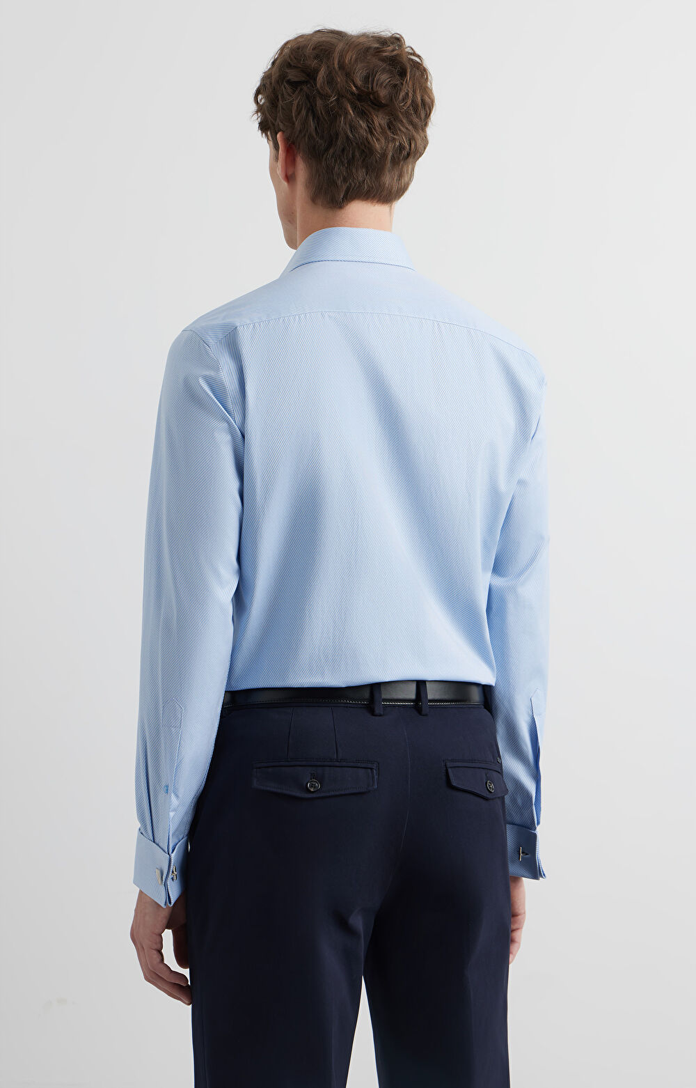 Koszula slim w diagonalny wzór - 3