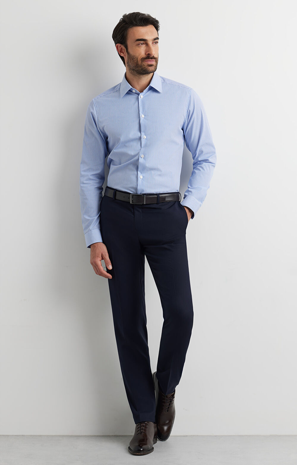 Koszula slim w paski - 5