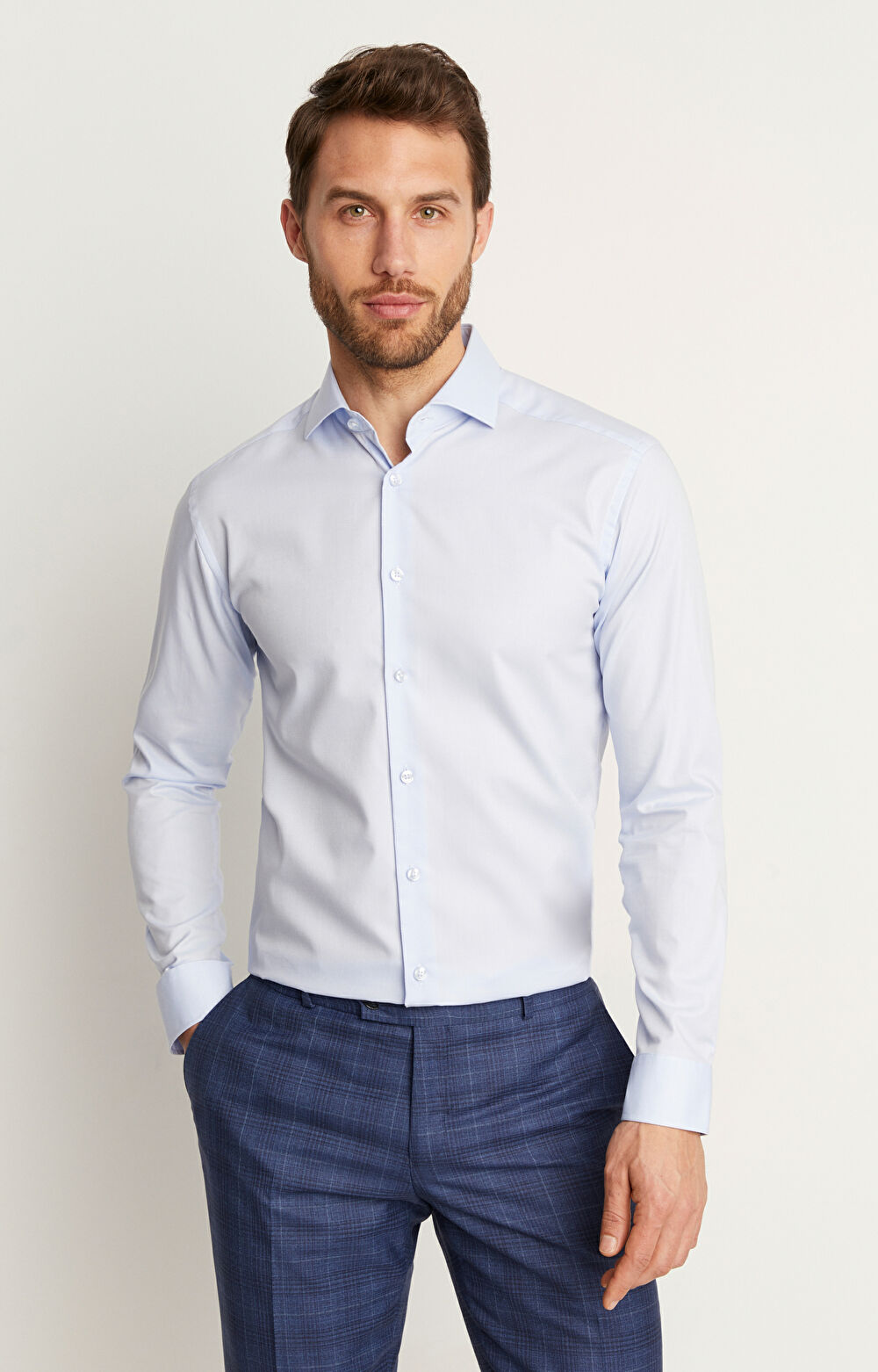 Koszula o kroju slim z tkaniny Easy Care - 2