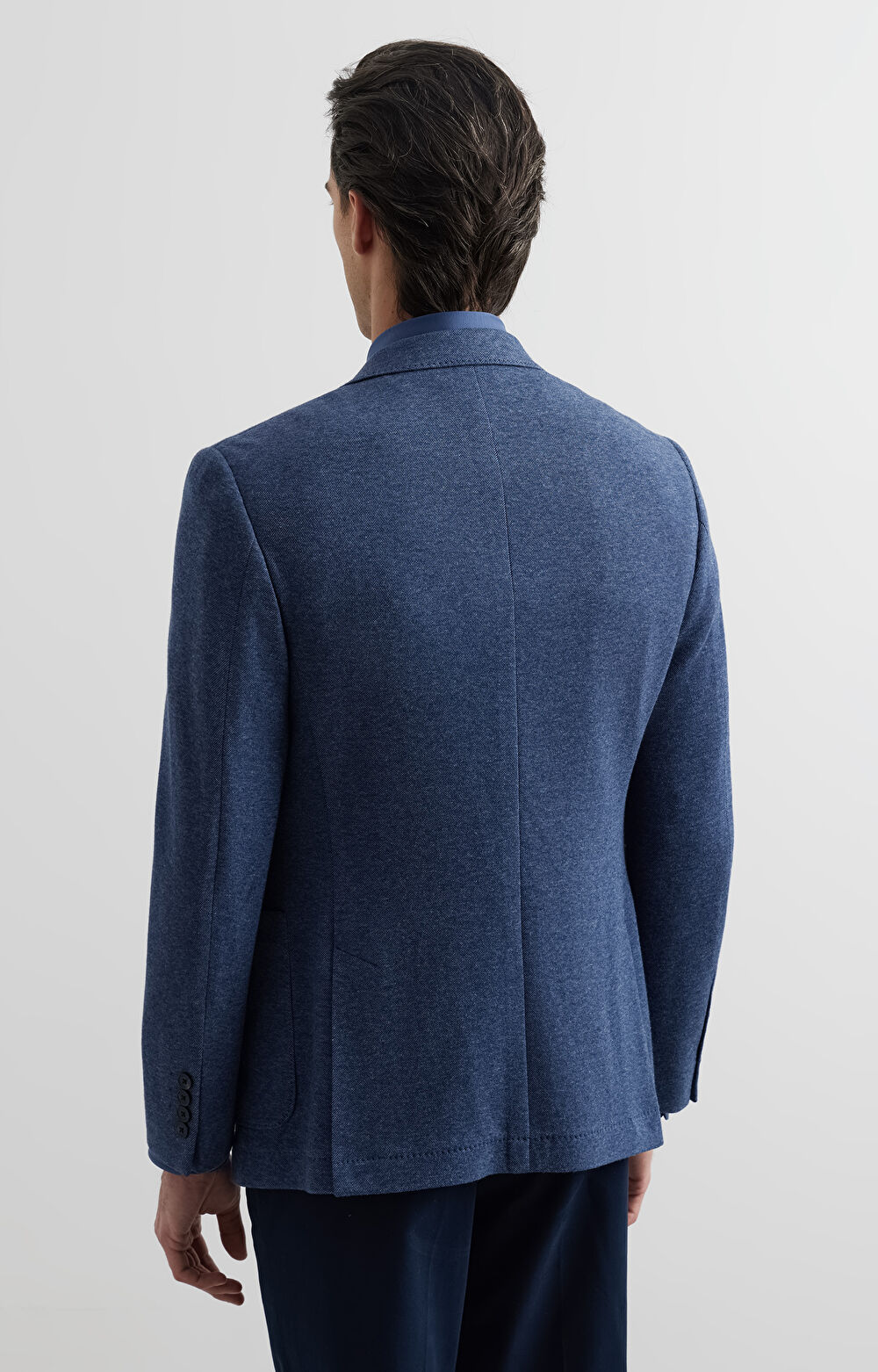 Marynarka slim z melanżowej dzianiny - 4