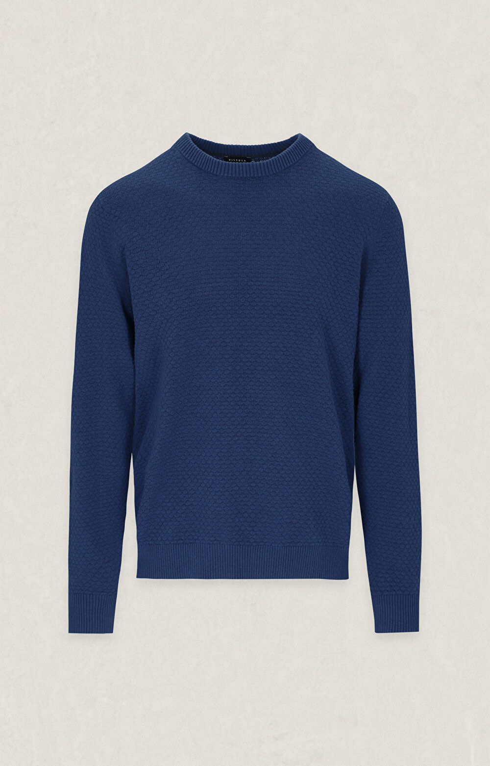 Geometryczny sweter round neck - 2