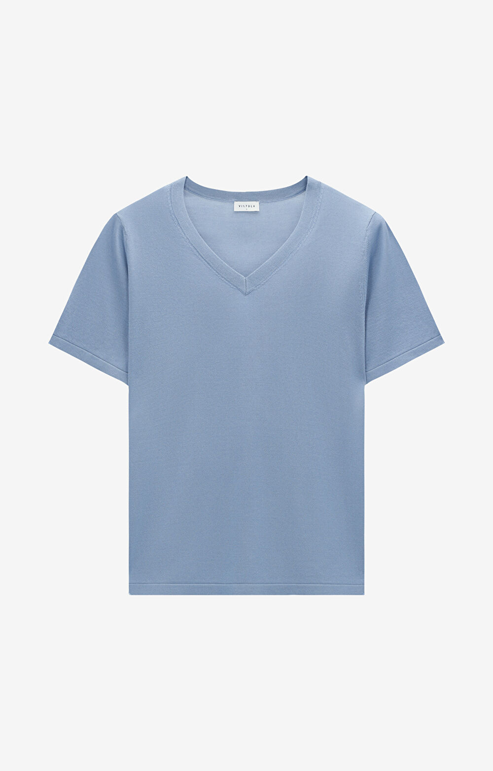 Swetrowy t-shirt v-neck - 2