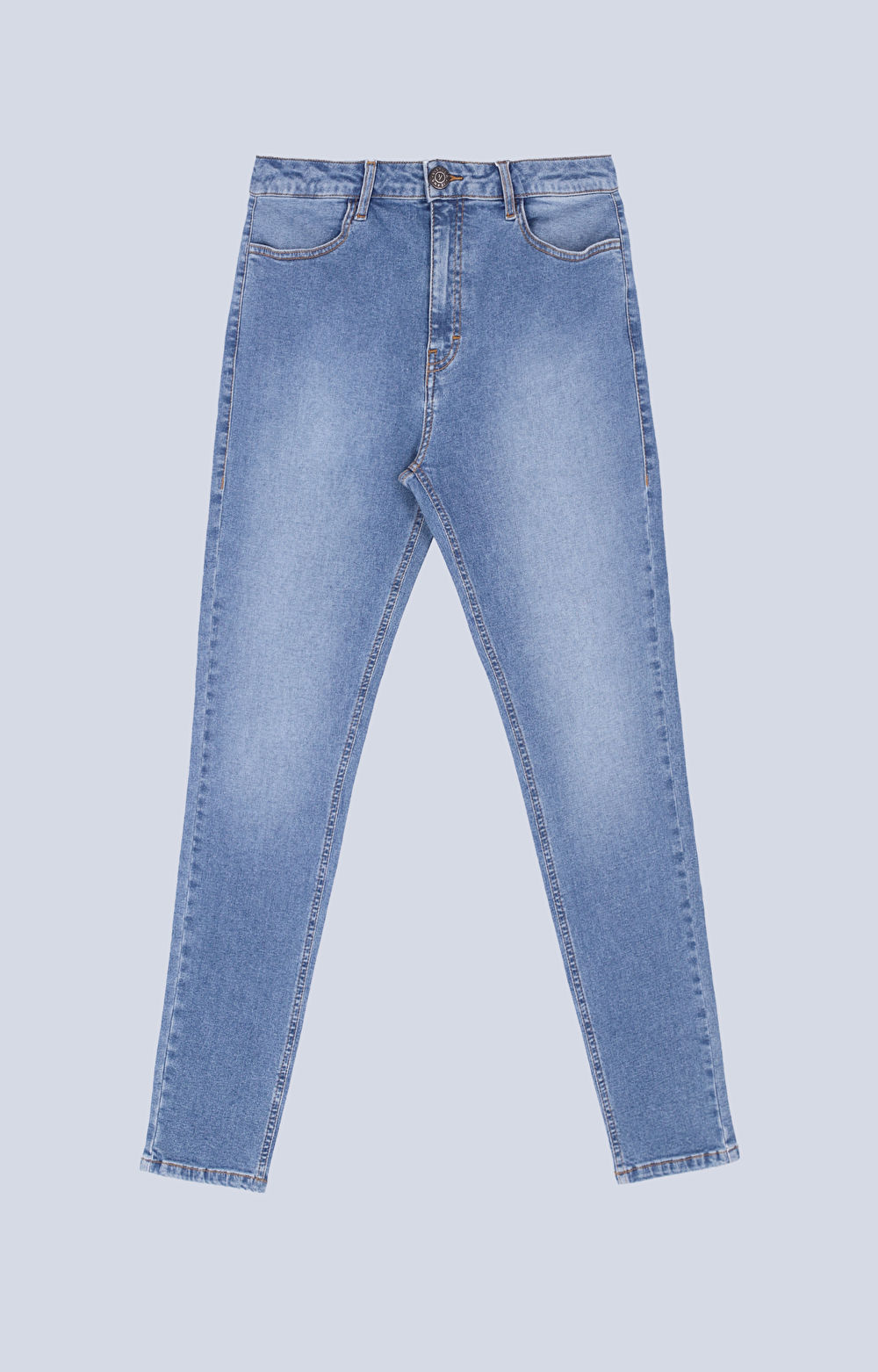 Jeansy typu skinny z wysokim stanem