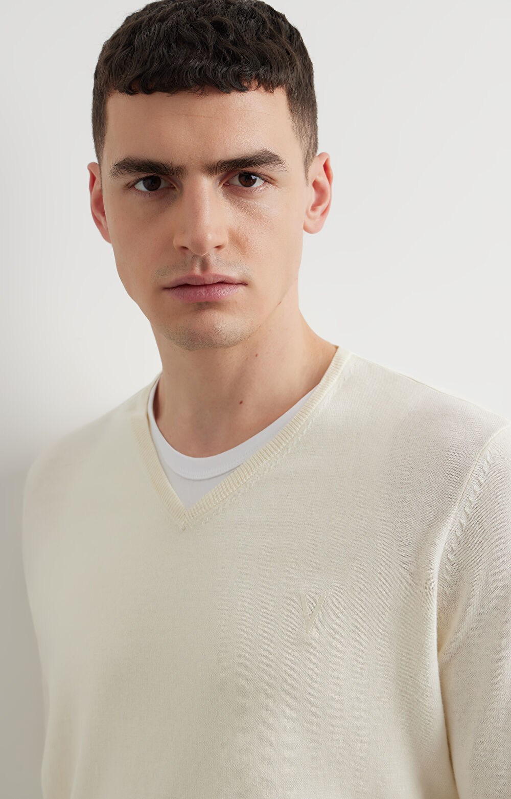 Sweter v-neck - 6