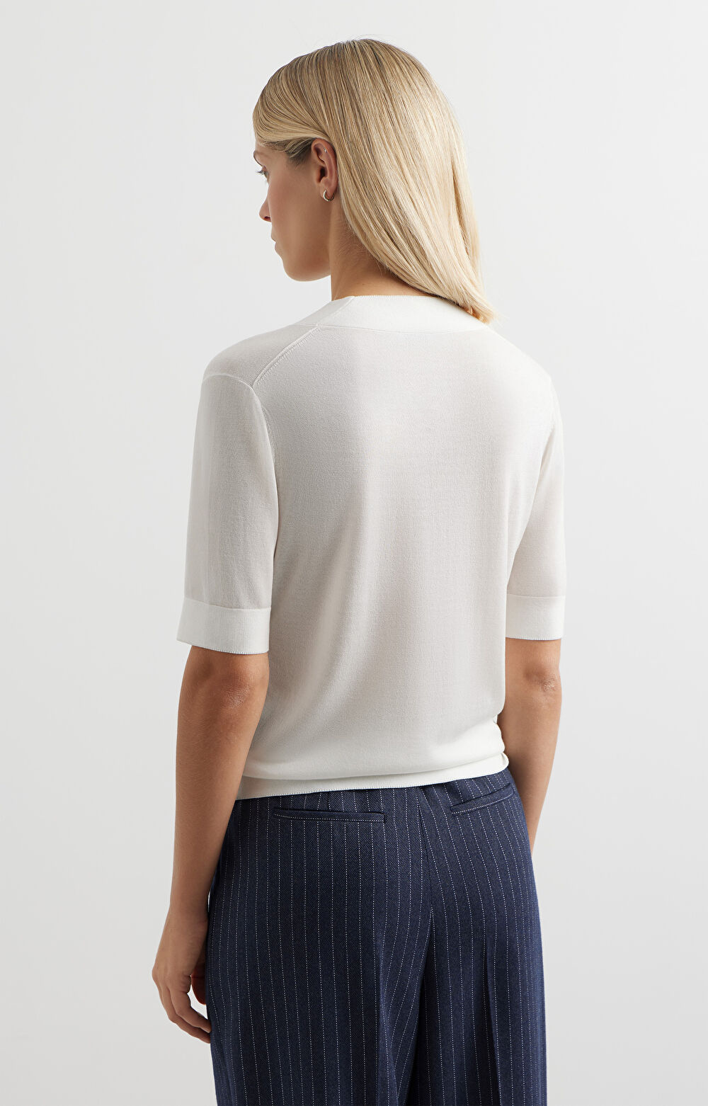 T-shirt swetrowy slim - 3