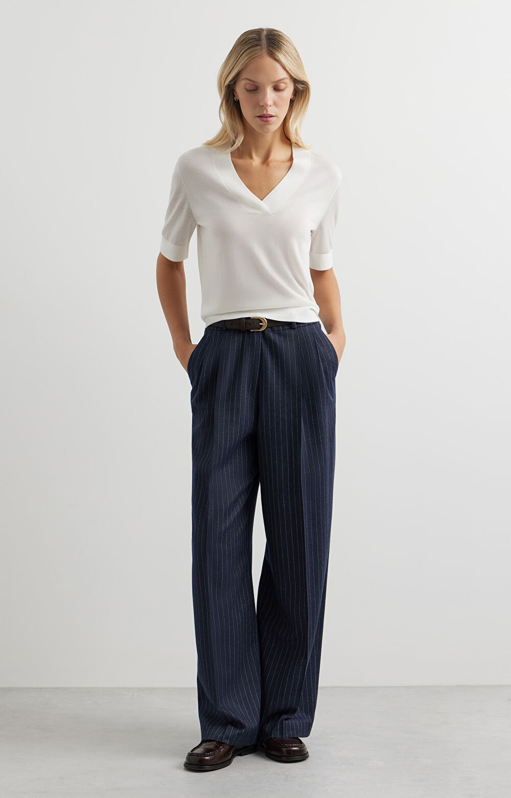 T-shirt swetrowy slim - 4