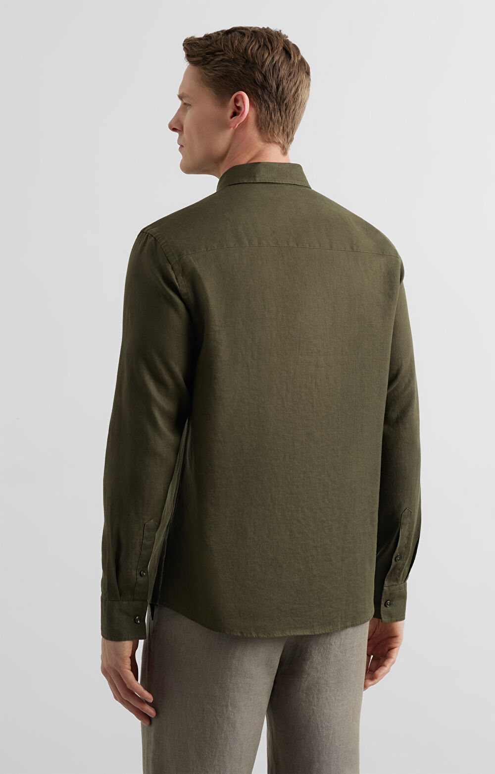 Lniana koszula regular - 4