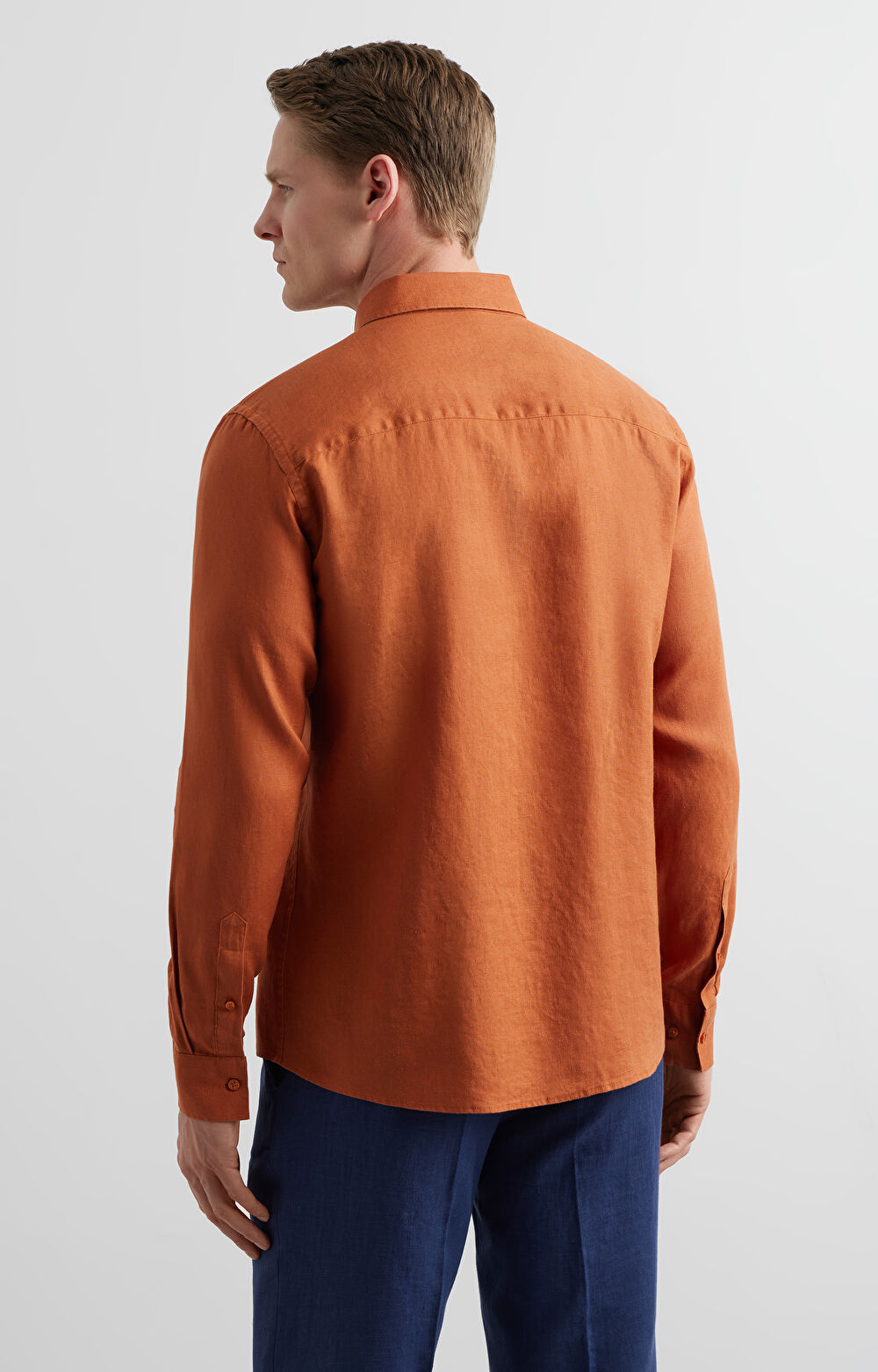 Lniana koszula regular - 4