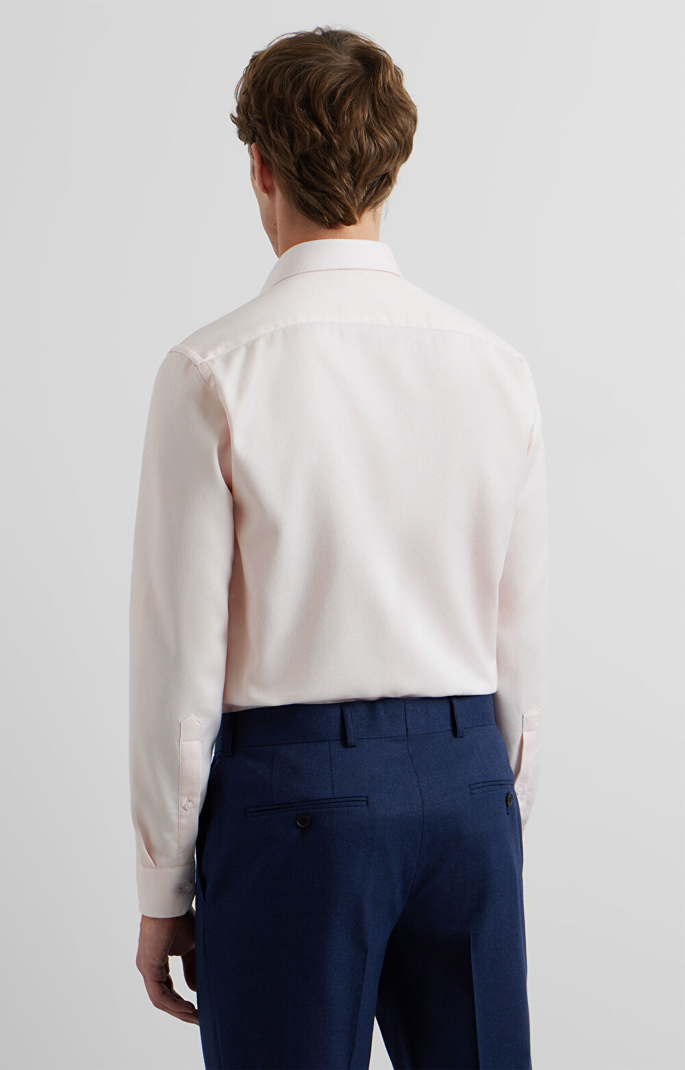 Koszula slim w geometryczny mikrowzór - 4