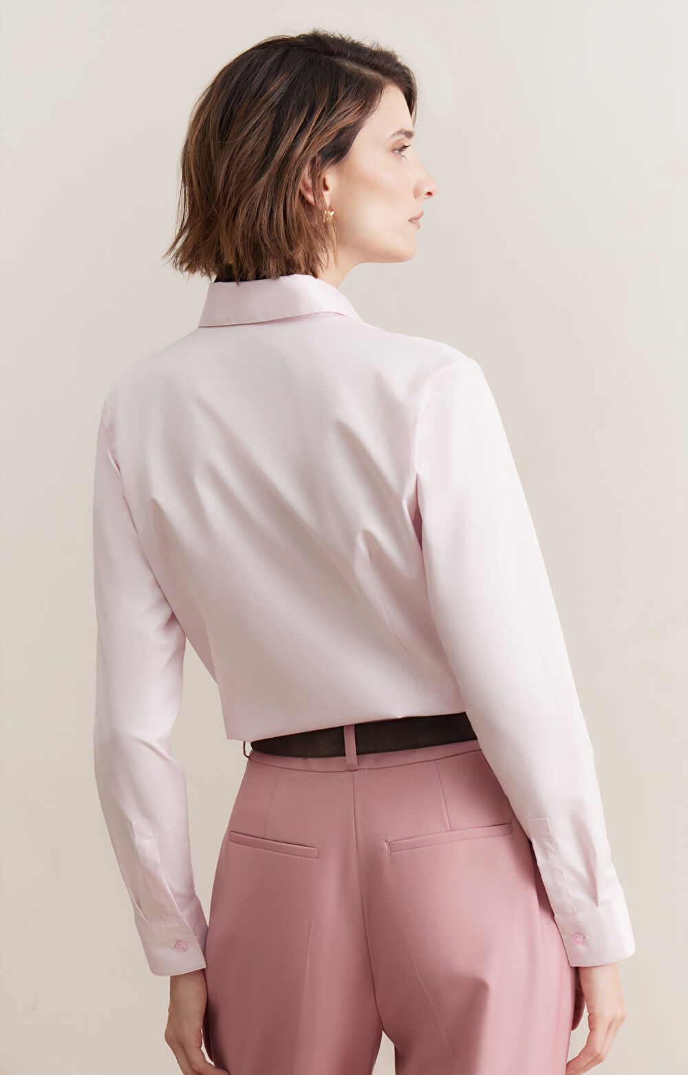 Różowa koszula slim - 3