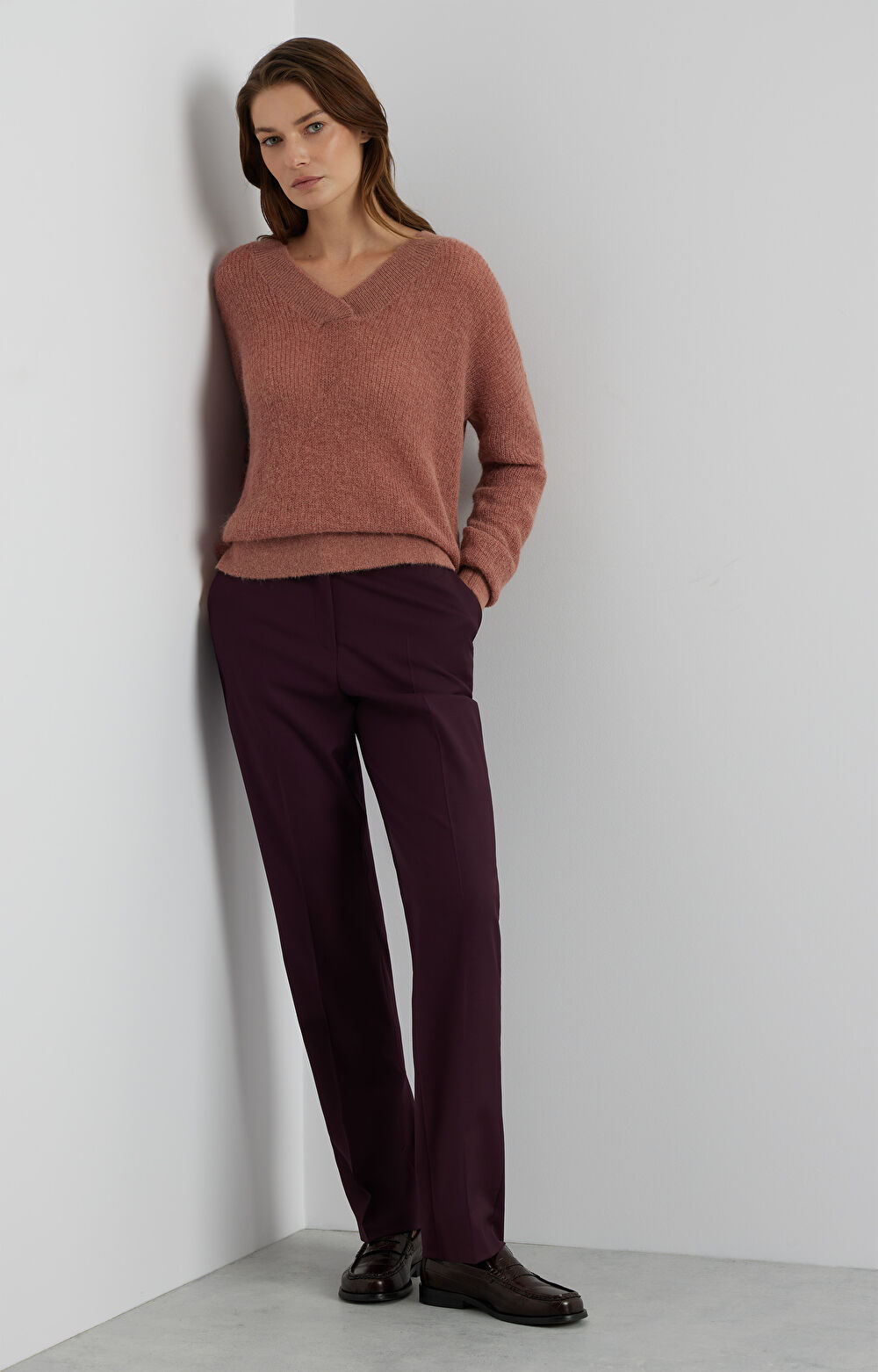 Sweter v-neck - 3