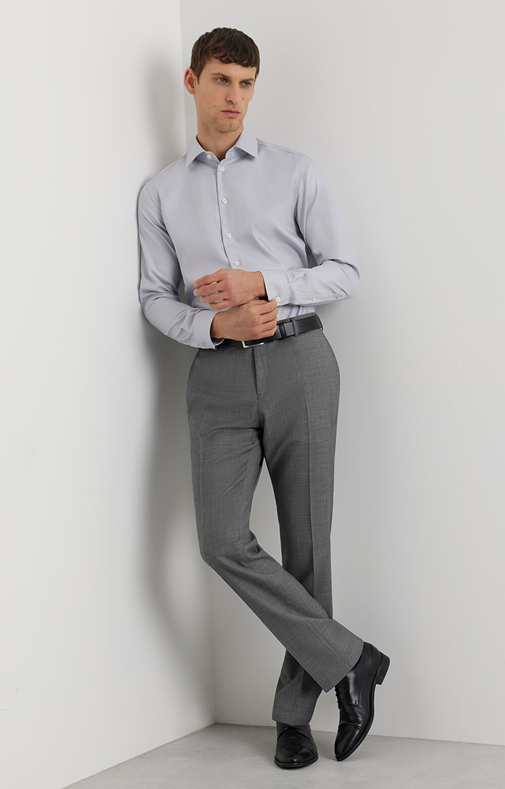 Koszula slim o twillowym splocie - 5