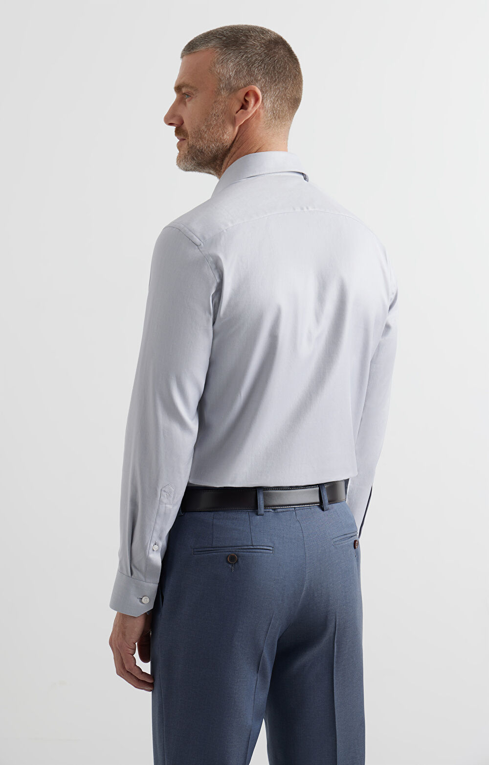 Koszula slim w diagonalny wzór - 3