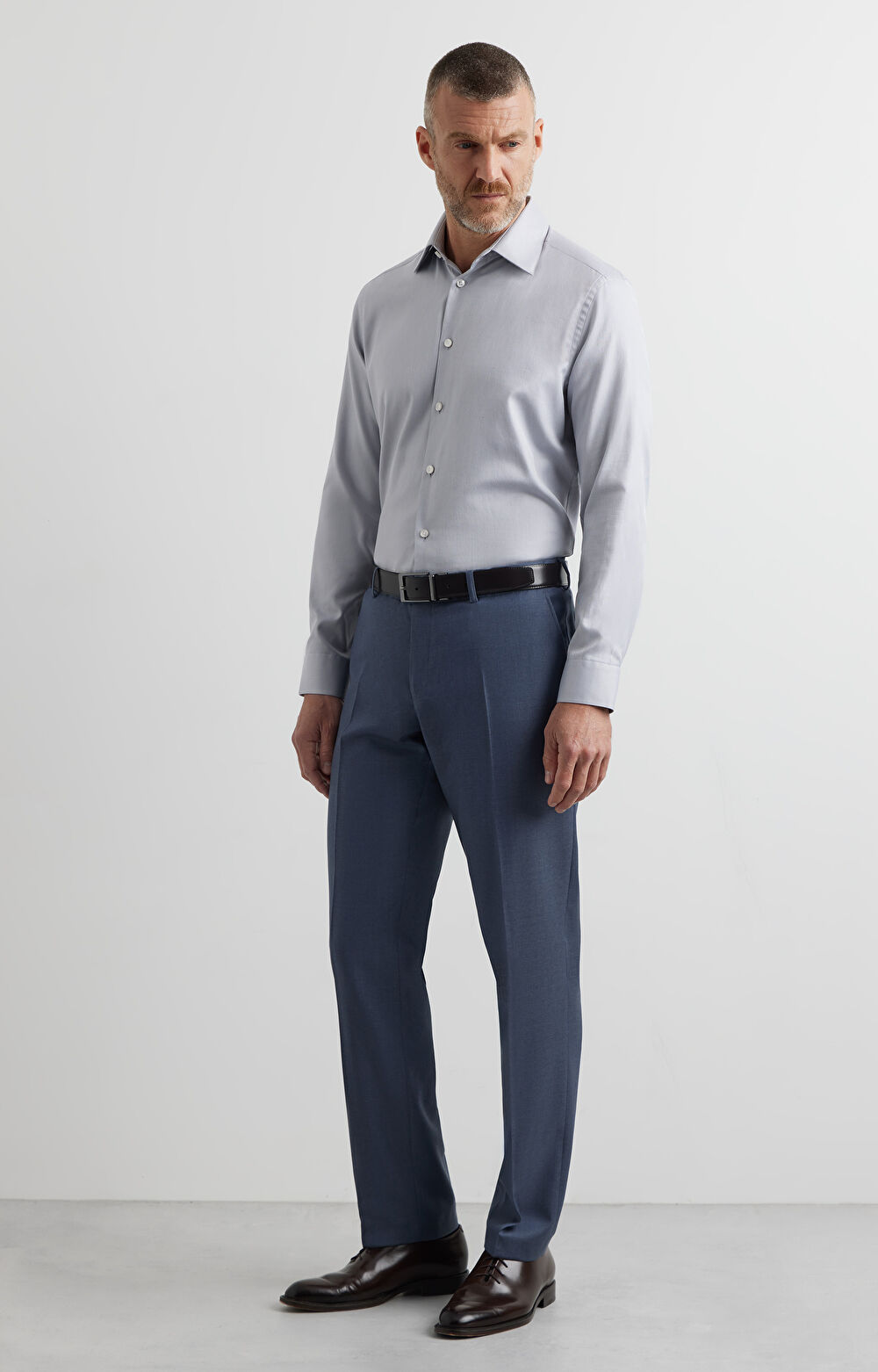 Koszula slim w diagonalny wzór - 4