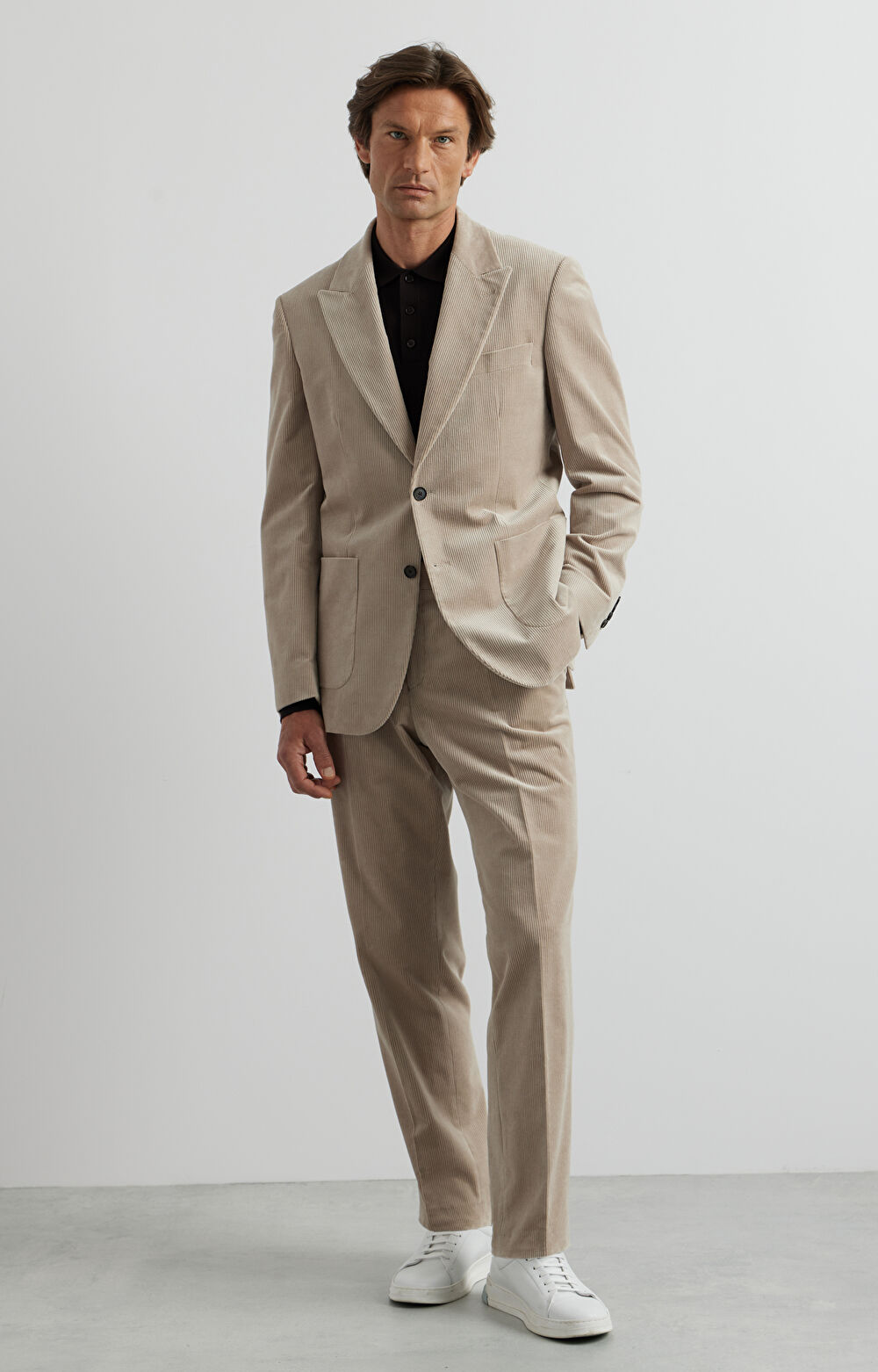 Sztruksowa marynarka slim do garnituru - Mix&Match - 2