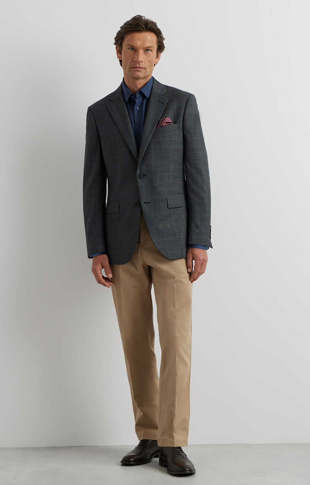 Marynarka slim w delikatną kratę - 2