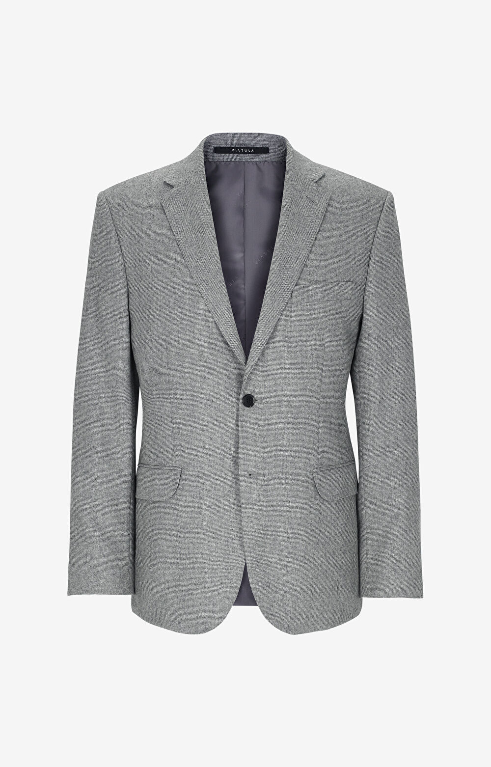 Marynarka super slim z melanżowej tkaniny - 3