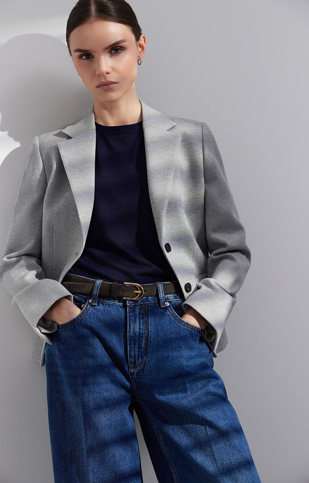 Dzianinowa marynarka slim - 8