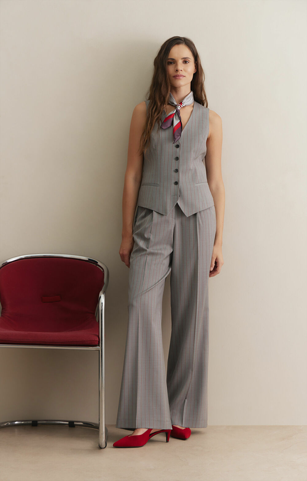 Spodnie regular do garnituru - Mix&Match - 5