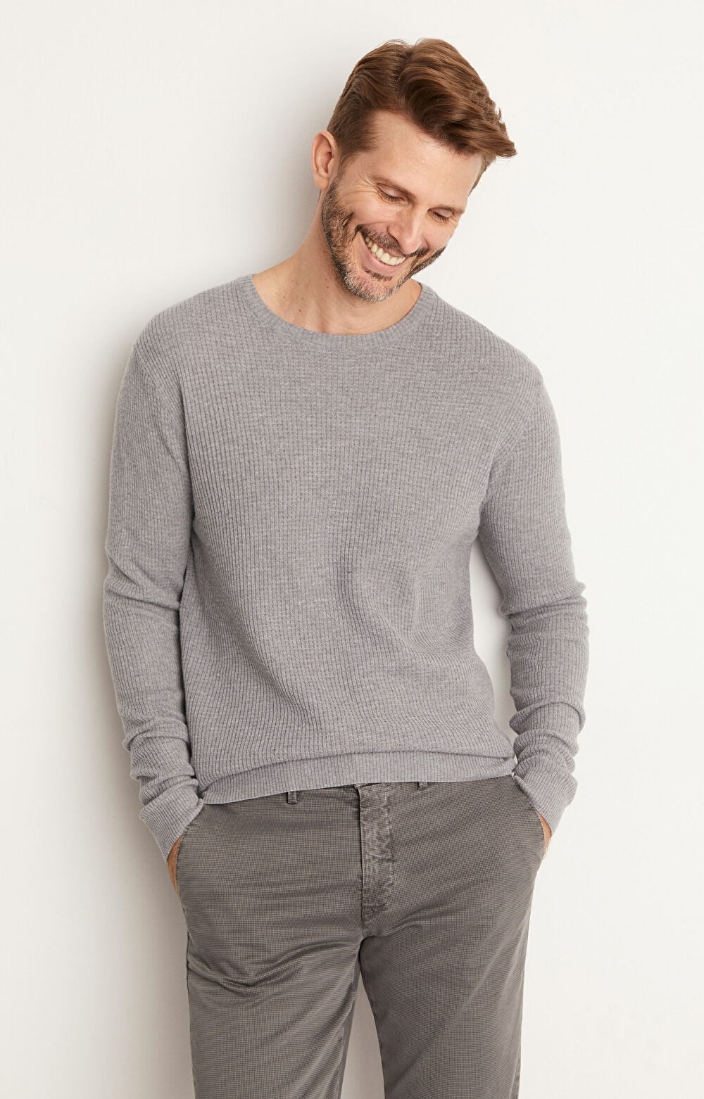 Bawełniany sweter round-neck