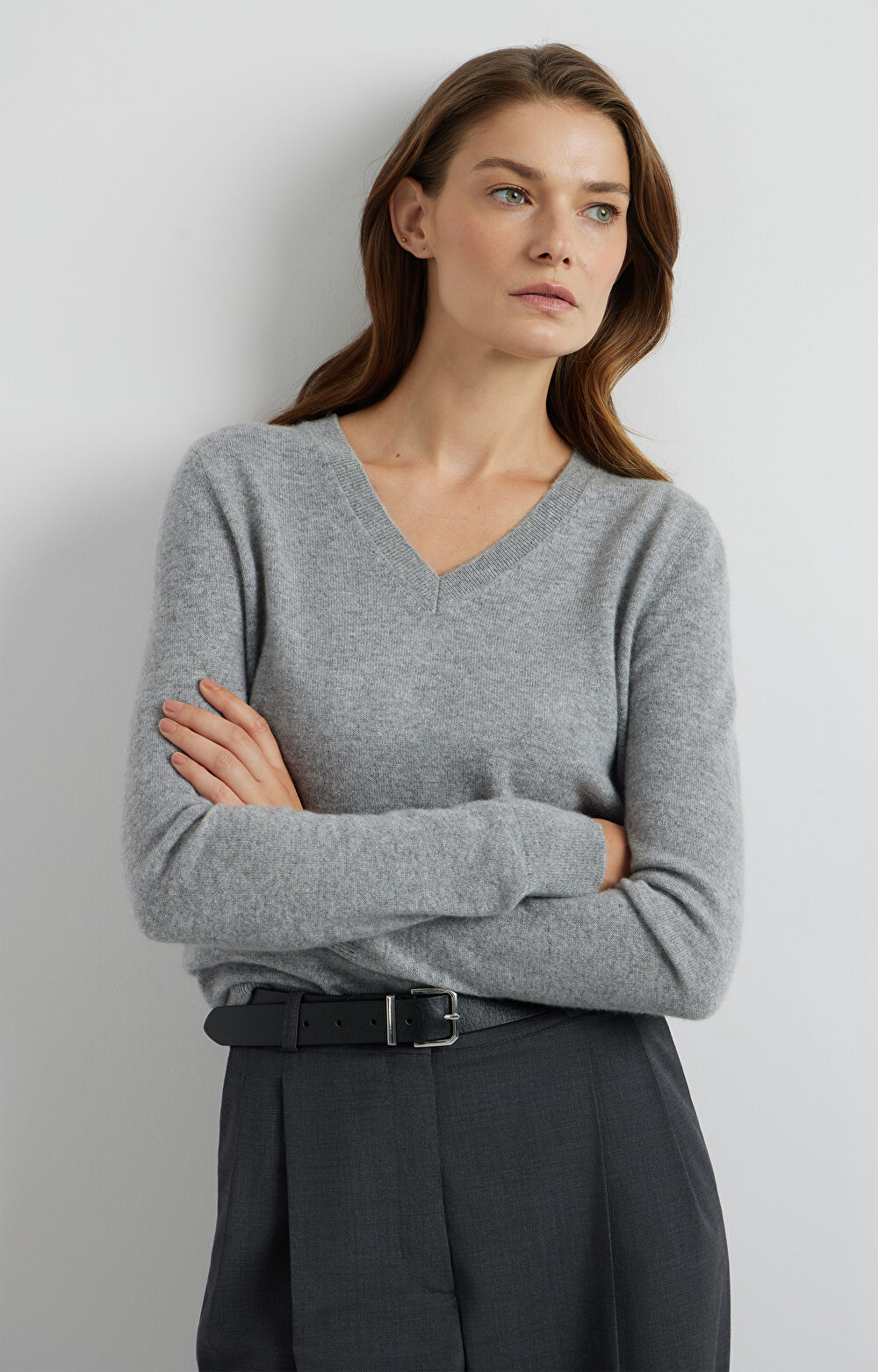 Sweter v-neck - 6