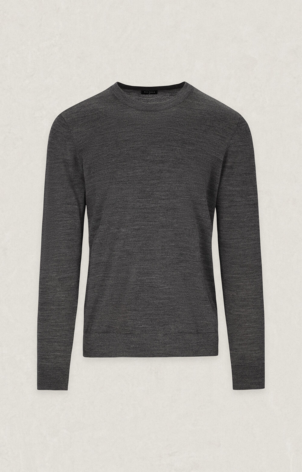 Gładki sweter round neck - 2