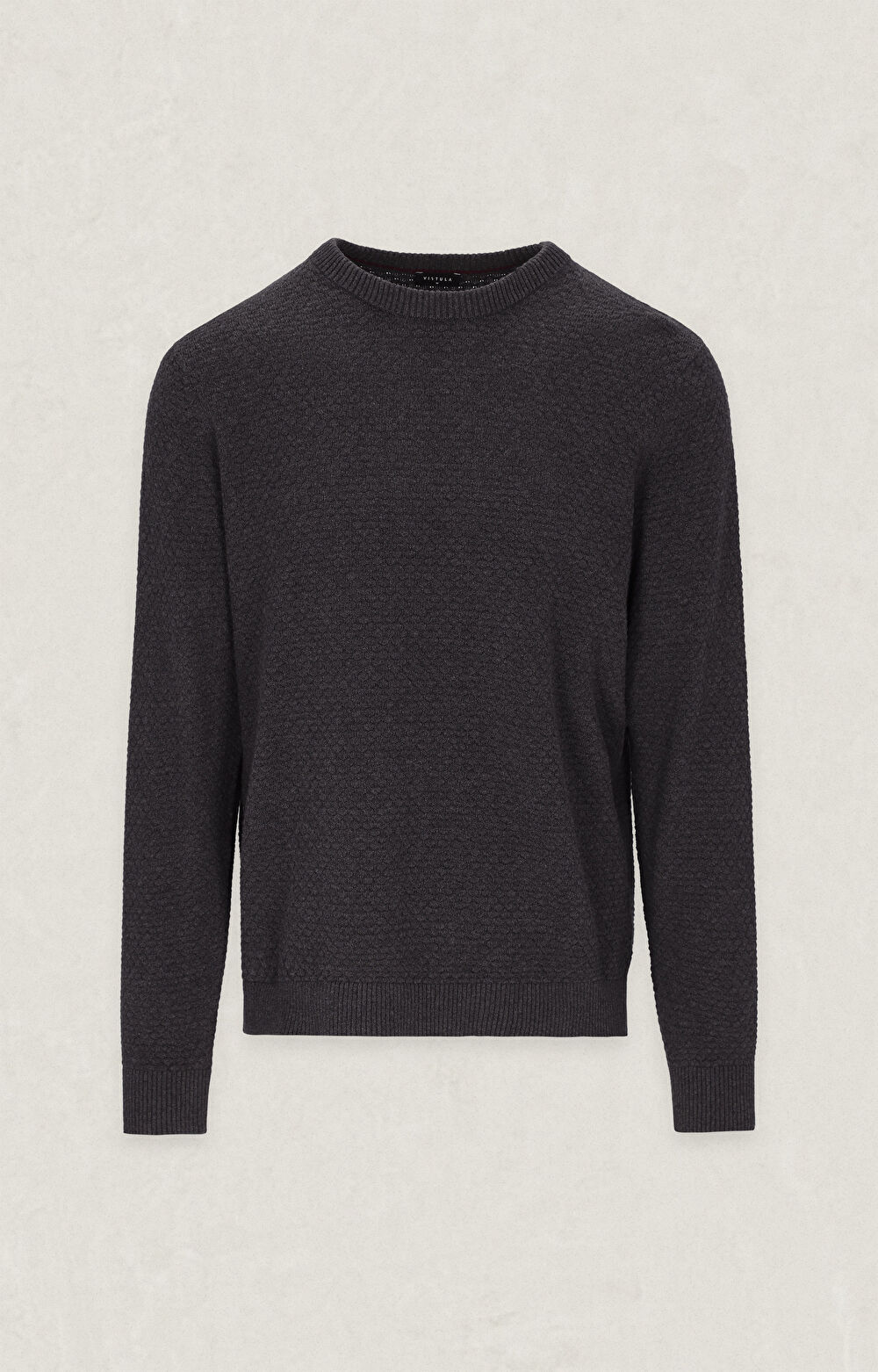 Geometryczny sweter round neck - 2
