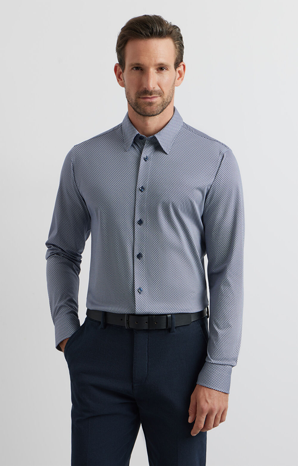 Dzianinowa koszula slim