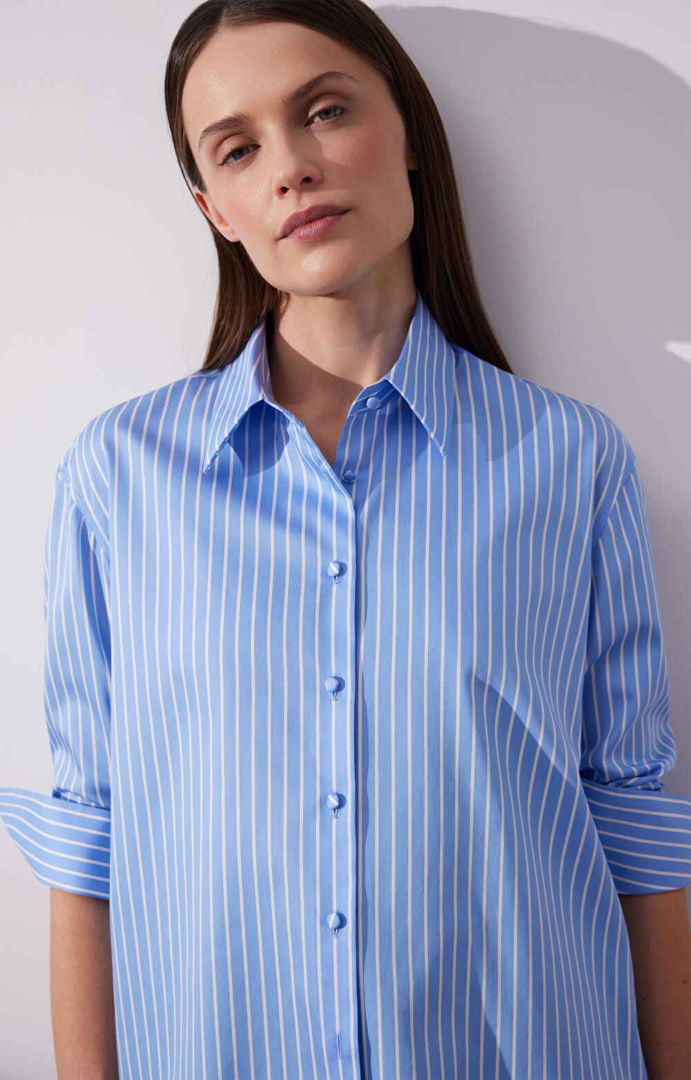 Koszula oversize w paski - 9