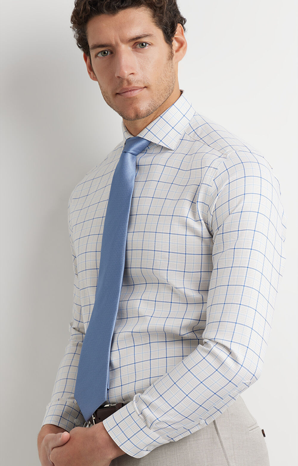 Koszula slim w kratę - 3