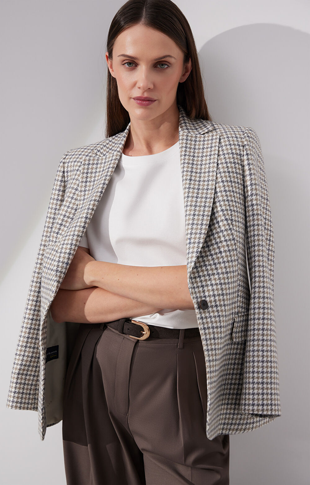 Marynarka slim w kratę - 7