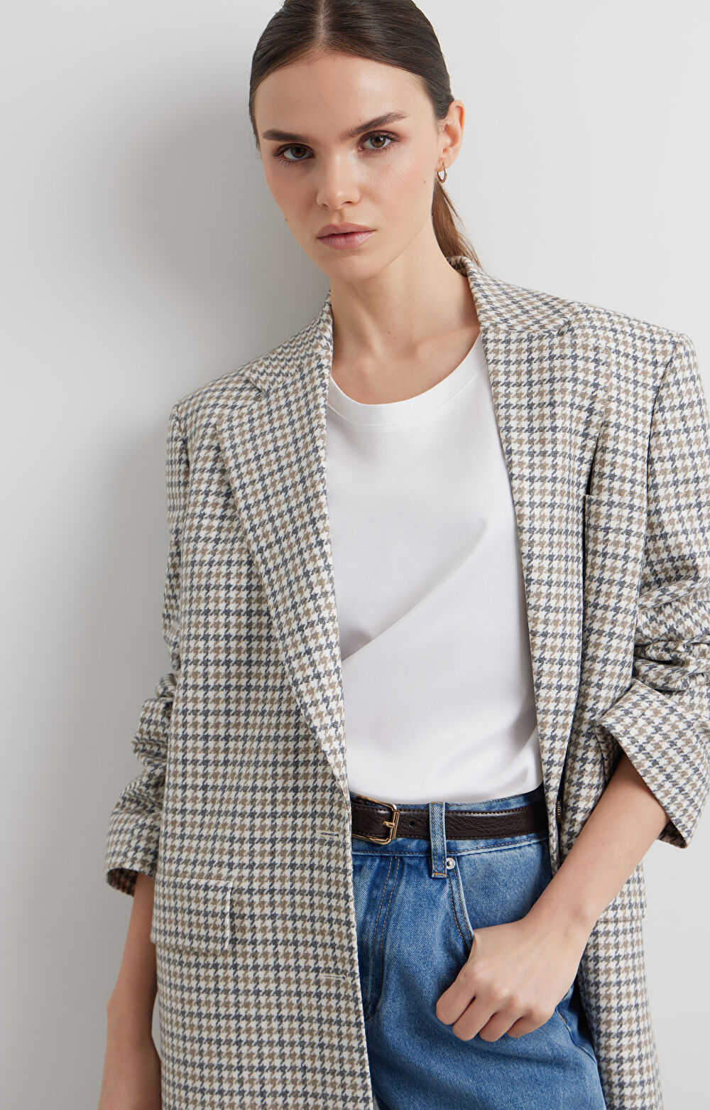 Marynarka regular w pepitę