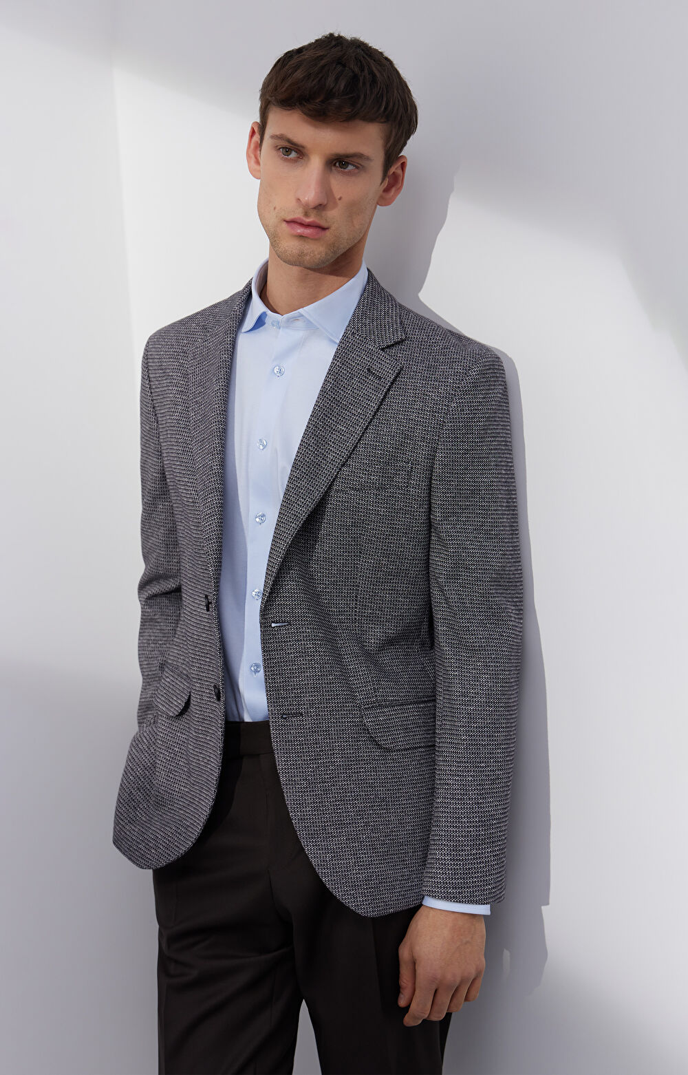 Dzianinowa marynarka super slim