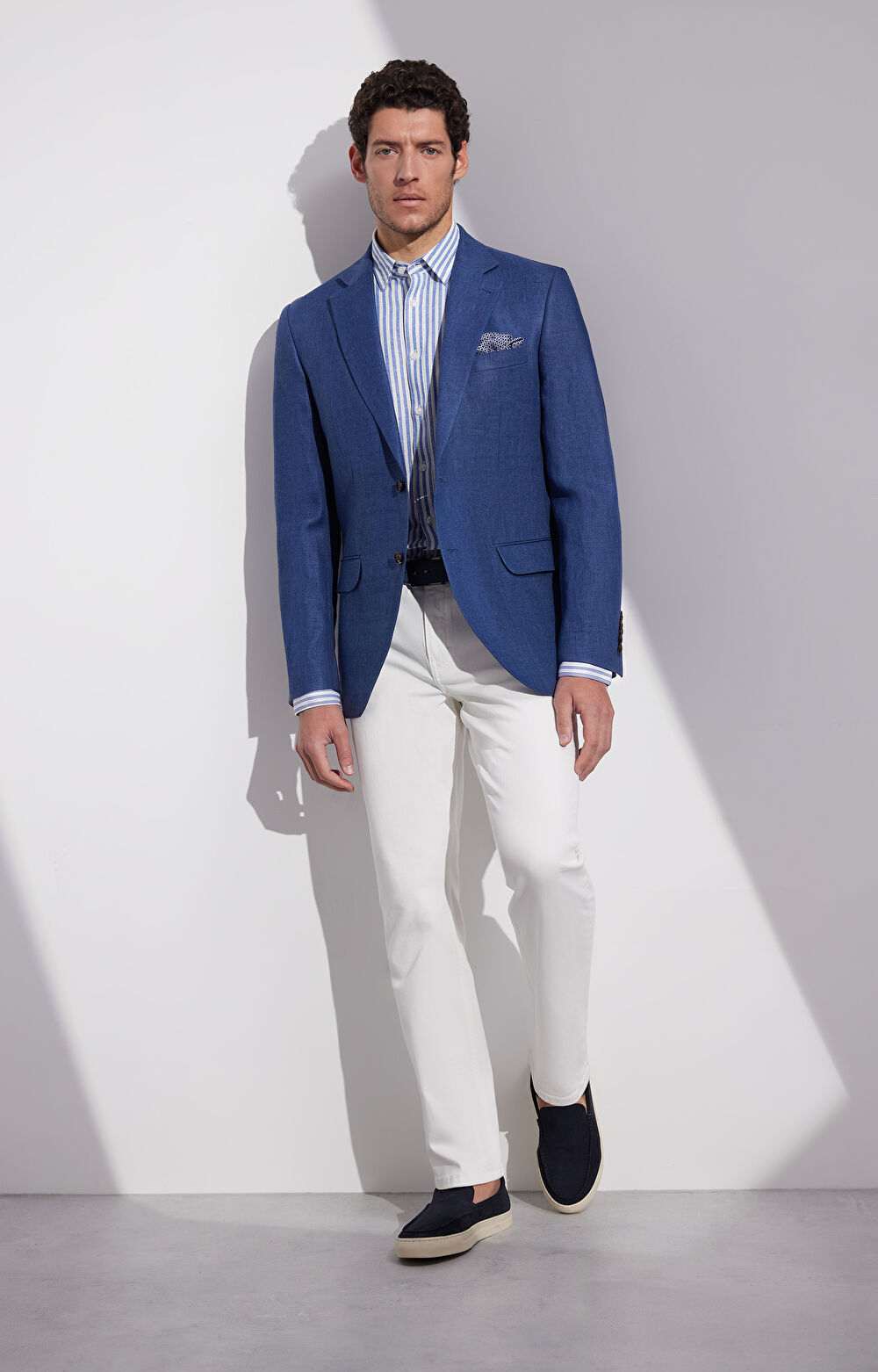 Lniana marynarka super slim - 8