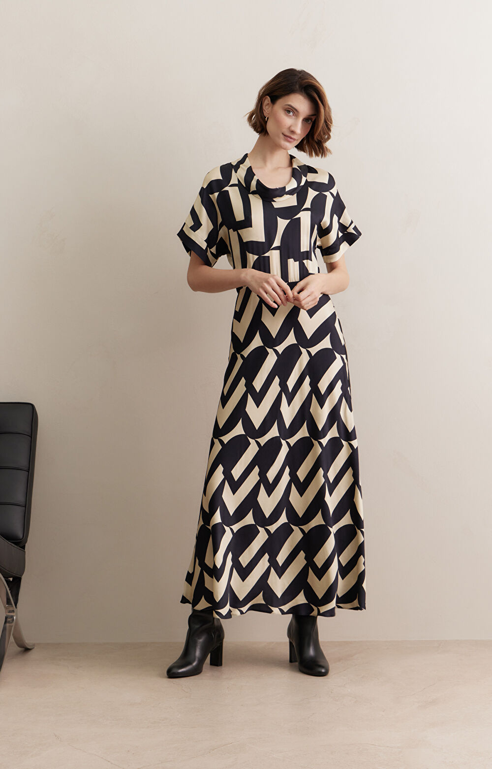 Sukienka midi w print - 6