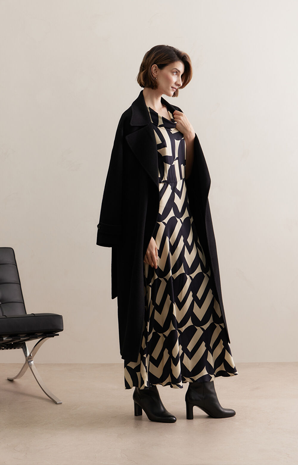 Sukienka midi w print - 7