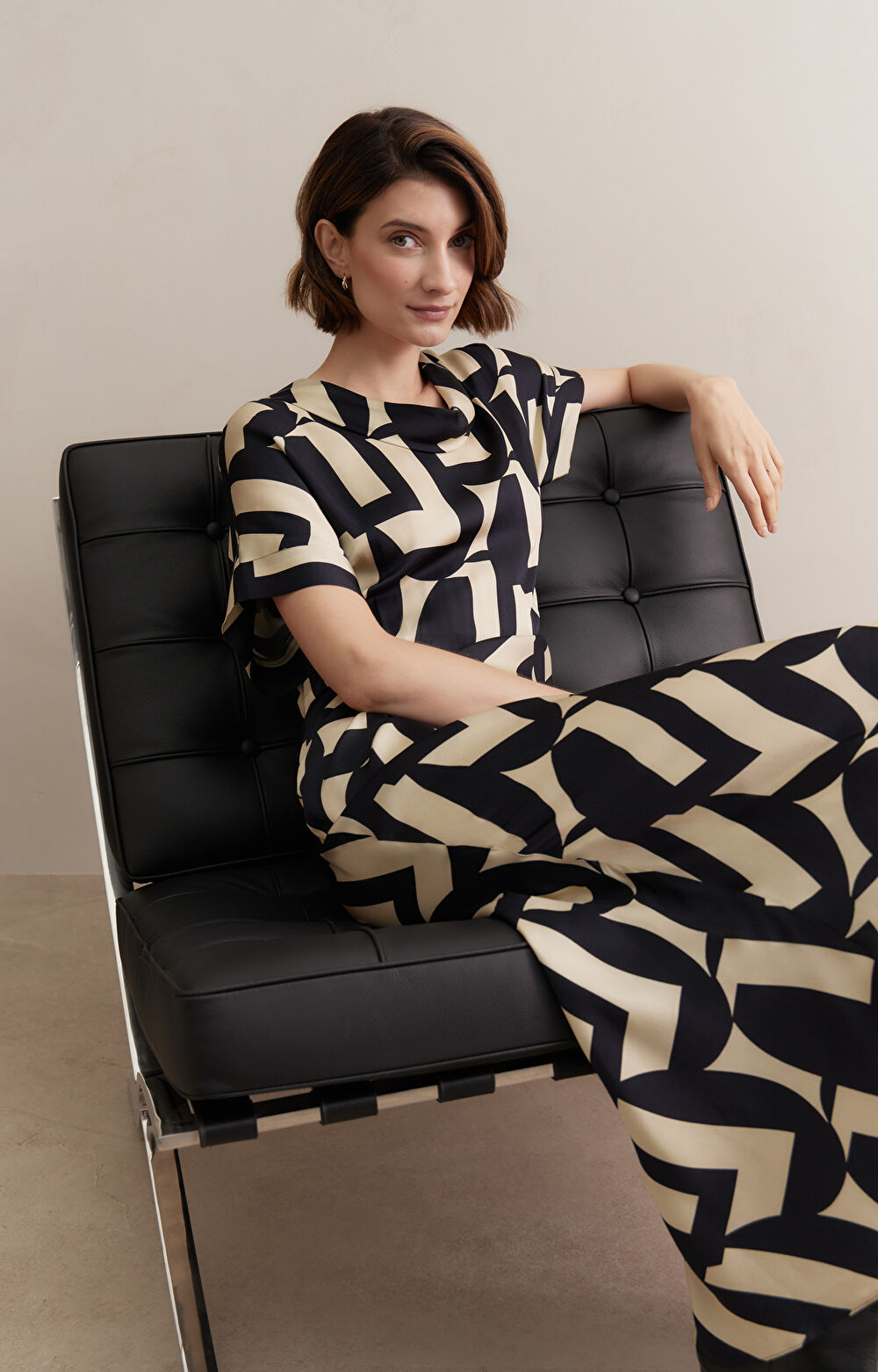 Sukienka midi w print - 8