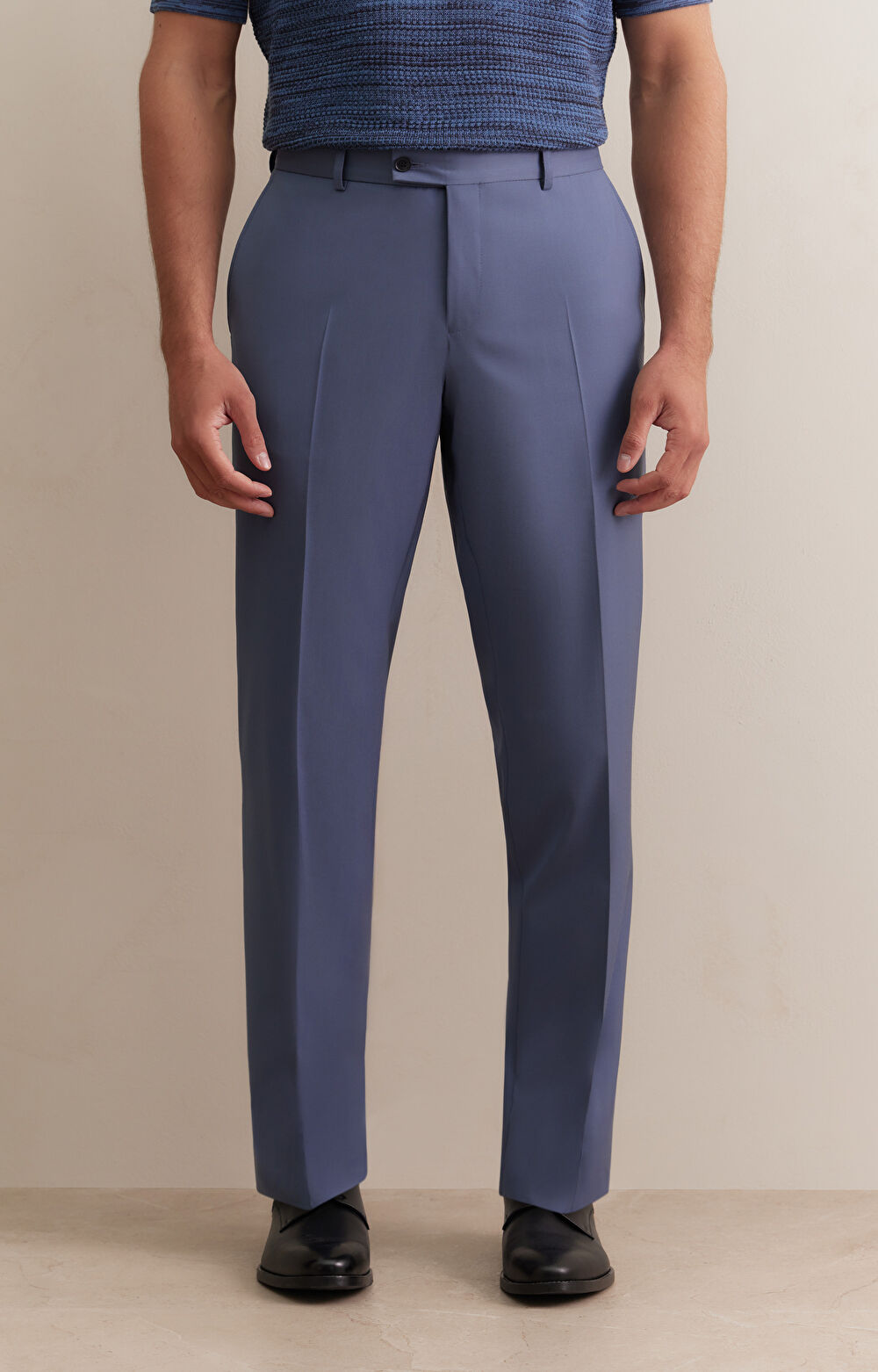 Niebieski garnitur super slim - 6