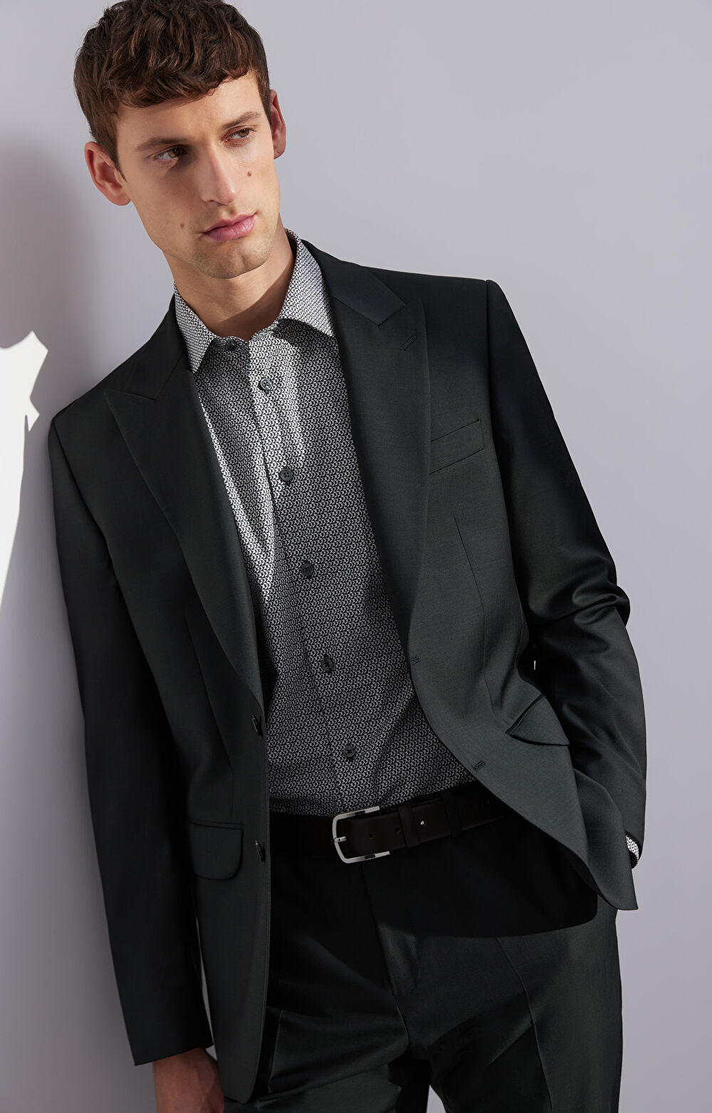 Koszula slim w print - 10