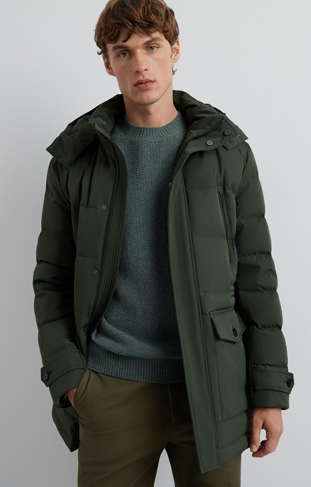 Sweter round neck w mikrowzór - 8