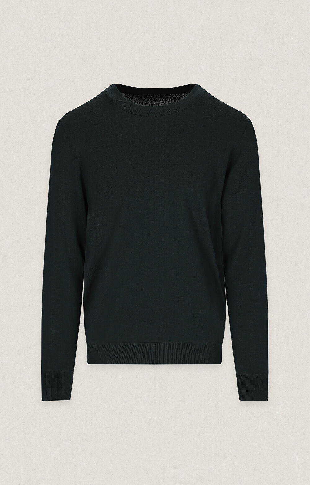 Gładki sweter round neck - 2