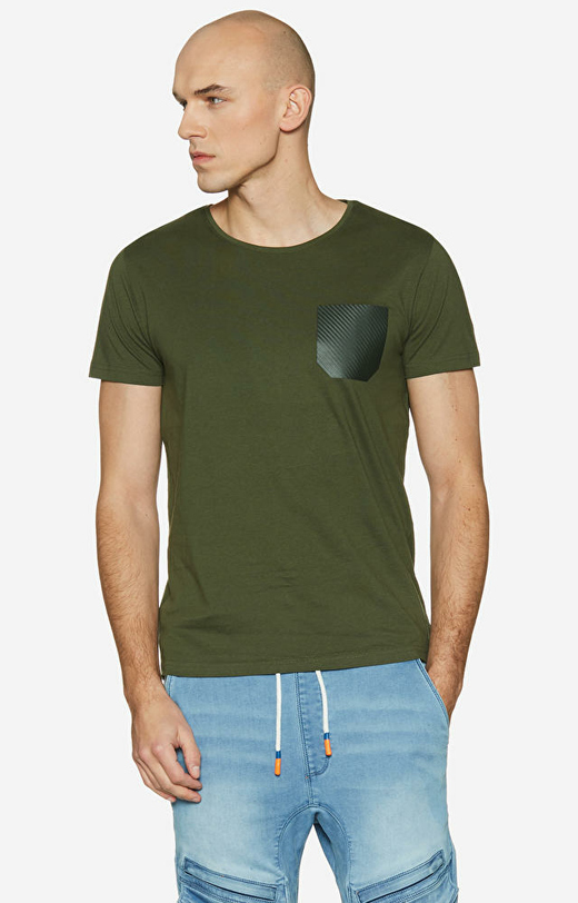 T-shirt z imitacją kieszonki