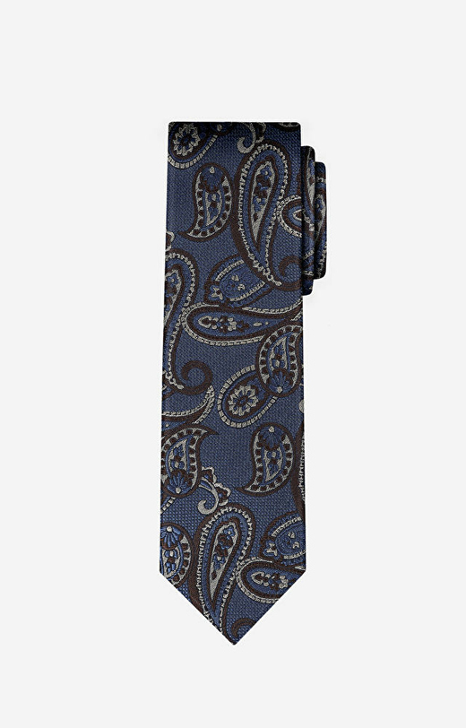 Jedwabny krawat z wzorem paisley